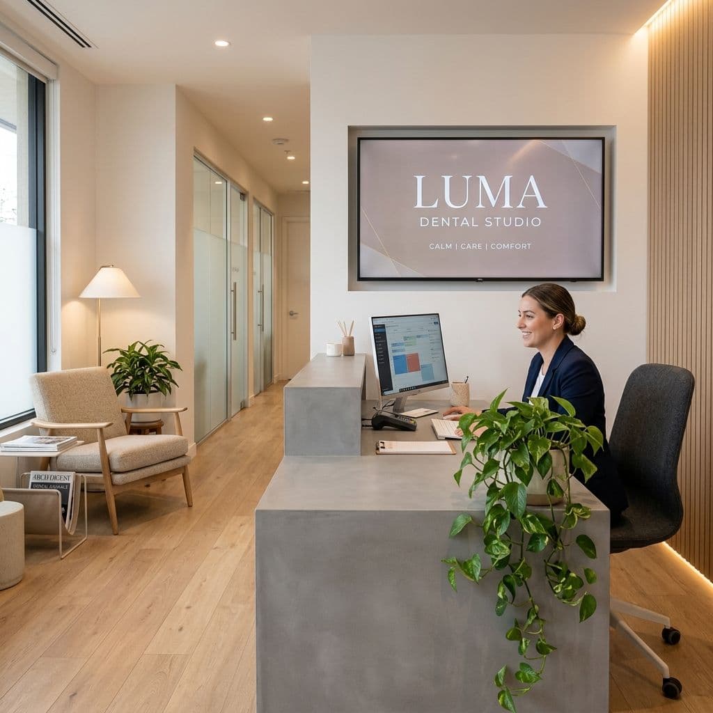 LUMA Dental Studio Reception Desk